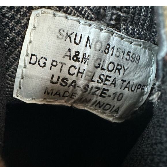 Aiden & Mason Size 10 Men’s Chelsea Glory Suede Boot Taupe Tan Brown - Picture 8 of 8